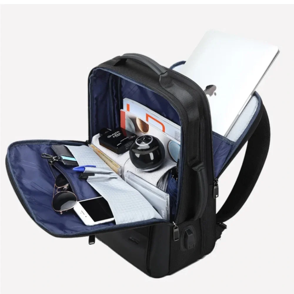 Bopai Camel Mountain The GUI Tech Backpack USB Laptop Waterproof Black